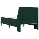 vidaXL Cadre de lit avec matelas Vert foncé 90 x 190 cm Velours