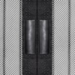 vidaXL Rideaux de porte anti-insectes 2Pièces avec aimants Noir 220x110cm