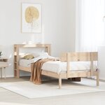 vidaXL Cadre de lit sans matelas 90x200 cm bois de pin massif