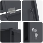 vidaXL Boîte de dépôt de colis Anthracite 44.5 x 29 x 110.5 cm Acier