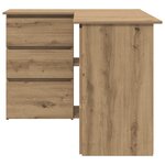 vidaXL Bureau d'angle chêne artisanal 145x100x76 cm bois d'ingénierie