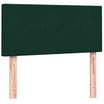vidaXL Sommier à lattes de lit et matelas vert foncé 80x220 cm velours