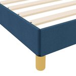 vidaXL Lit à ressorts Bleu  marron 80 x 200 cm Tissu  Bois Engineered