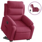 vidaXL Fauteuil inclinable électrique rouge bordeaux velours