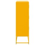 vidaXL Buffet jaune moutarde 68 5x38 5x123 5 cm acier