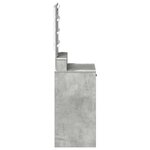 vidaXL Table de Toilette Gris 50 x 41 x 140 cm Bois d'ingénierie