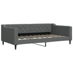 vidaXL Lit de jour gris foncé 100x190 cm tissu