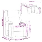 vidaXL Fauteuil inclinable Blanc Similicuir