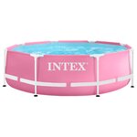 INTEX Piscine hors-sol avec cadre en métal 244 x 76 cm Rond pour Rose
