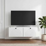 vidaXL Meuble TV mural Blanc 99 x 41 x 30 cm Bois d'ingénierie