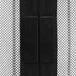 vidaXL Rideaux de porte anti-insectes 2 Pièces et aimants noir 230x160 cm
