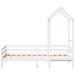 vidaXL Lit de jour avec toit sans matelas blanc 90x200 cm bois massif