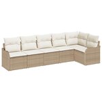 vidaXL Ensemble de canapé de jardin Beige polyrotin