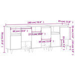 vidaXL Buffets 3 Pièces Blanc Bois d'ingénierie