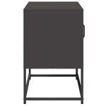 vidaXL Meuble TV noir 68x39x60 5 cm acier