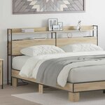 vidaXL Tête de lit de rangement Chêne sonoma 180 cm Bois d'ingénierie