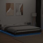 vidaXL Cadre de lit avec lumières LED sans matelas 150x200 cm