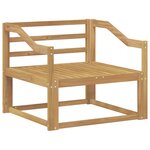 vidaXL Sofa de milieu extérieur Bois d'Acacia Massif Blanc