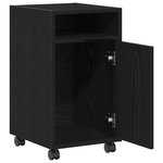 Armoire sur roulettes vidaXL Chêne Noir 33x38x60 cm Bois d'ingénierie