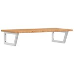 vidaXL Étagère de vasque murale acier et bois de chêne massif