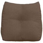 vidaXL Coussin de Dos Marron 45 x 24 x 50 cm tissu