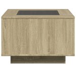 vidaXL Table basse avec LED chêne sonoma 60x60x40 cm bois d'ingénierie