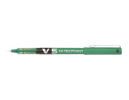 Stylo roller Hi-Tecpoint V5 Encre liquide Pte Fine Vert PILOT