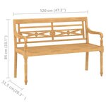 vidaXL Salon de jardin 4 Pièces Bois de teck solide