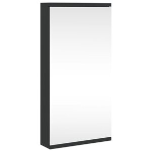 vidaXL Armoire de bain à miroir d'angle noir 30x24x60 cm