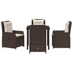 vidaXL Ensemble de salle à manger pour jardin 5 Pièces Marron polyrotin