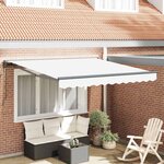 vidaXL Auvent Rétractable Blanc 300x250 cm tissu