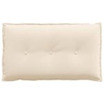 vidaXL Coussin de Dos Beige 80 x 50 cm Tissu en microfibre