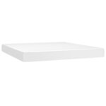 vidaXL Sommier à lattes de lit matelas LED Blanc 160x200 cm Similicuir