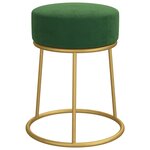 vidaXL Tabouret rond Vert Velours