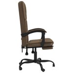 vidaXL Fauteuil inclinable de bureau Marron Tissu