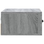 vidaXL Table de chevet murale Sonoma gris 35x35x20 cm