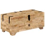 vidaXL Table basse Bois de manguier massif 80 x 40 x 35 cm