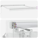 vidaXL Auvent Rétractable Vert et blanc 350 x 250 cm Tissu  Métal