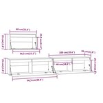 vidaXL Meubles TV 3 Pièces Blanc Bois massif de pin