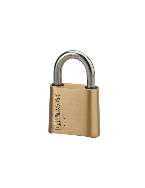 THIRARD - Cadenas à combinaison Tanker 2  laiton  4 chiffres  intérieur  anse inox  50mm - THIRARD