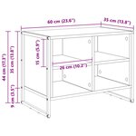 vidaXL Cabinet à chaussures avec stockage Chêne noir 60 x 35 x 44 cm