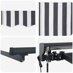 vidaXL Auvent Rétractable Anthracite et blanc 450 × 300 cm