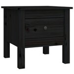 vidaXL Tables d'appoint 2 Pièces Noir 40x40x39 cm Bois massif de pin