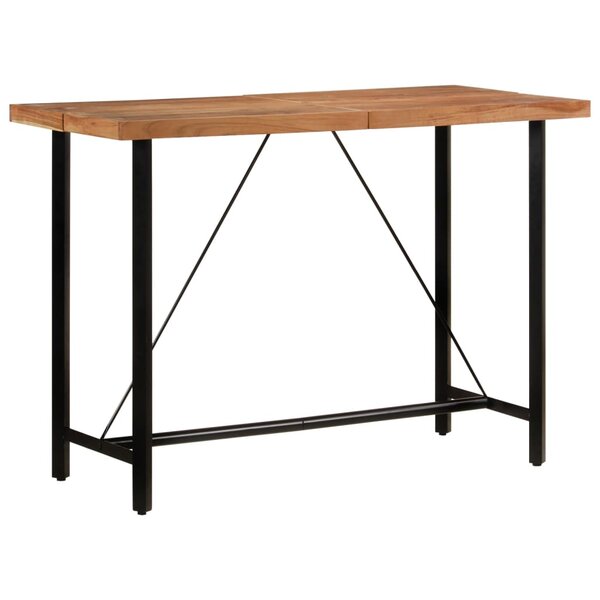vidaXL Table de bar 150x70x107 cm bois massif d'acacia et fer