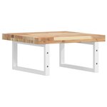 vidaXL Étagère de vasque murale acier et bois massif d'acacia