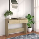 vidaXL Table console Chêne sonoma 100x35x76 5 cm Aggloméré