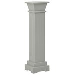 vidaXL Support pilier classique carré pour plantes Gris 17x17x66cm MDF
