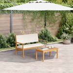 vidaXL Ensemble de canapé de jardin 2 Pièces Marron Bois d'acacia massif