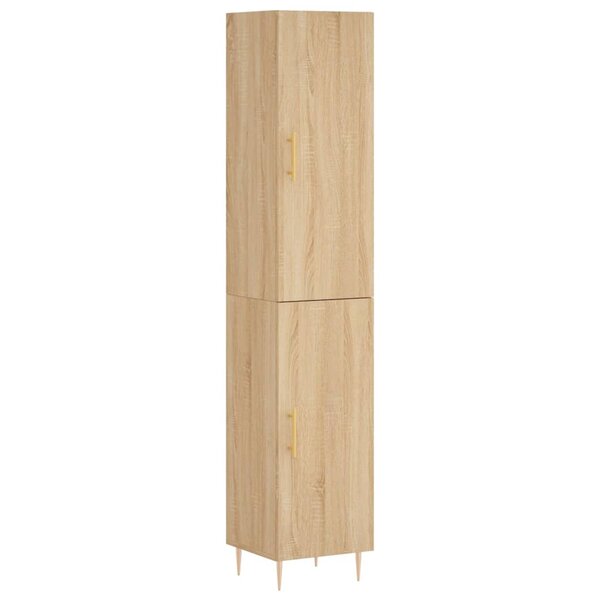 vidaXL Buffet haut Chêne sonoma 34 5x34x180 cm Bois d'ingénierie
