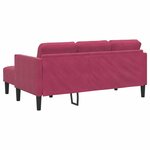 vidaXL Ensemble de Canapés Rouge bordeaux 173 x 131 x 67 cm Velours